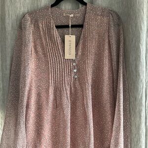 NWT ESQUALO BLUSH PRINT BLOUSE     SIZE 6